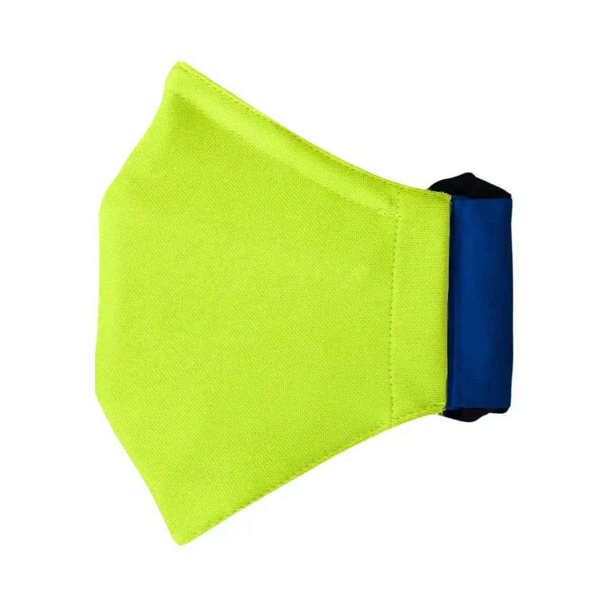 Inside of a mask with a Neon Yellow lining